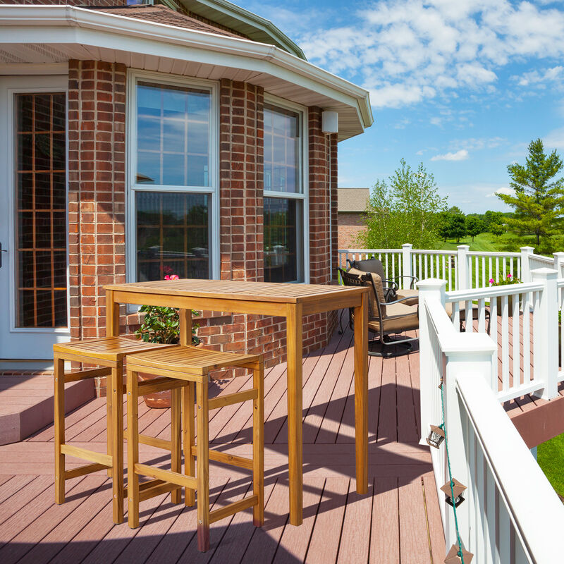 Rectangular Indoor and Outdoor Bar Height Table for Garden