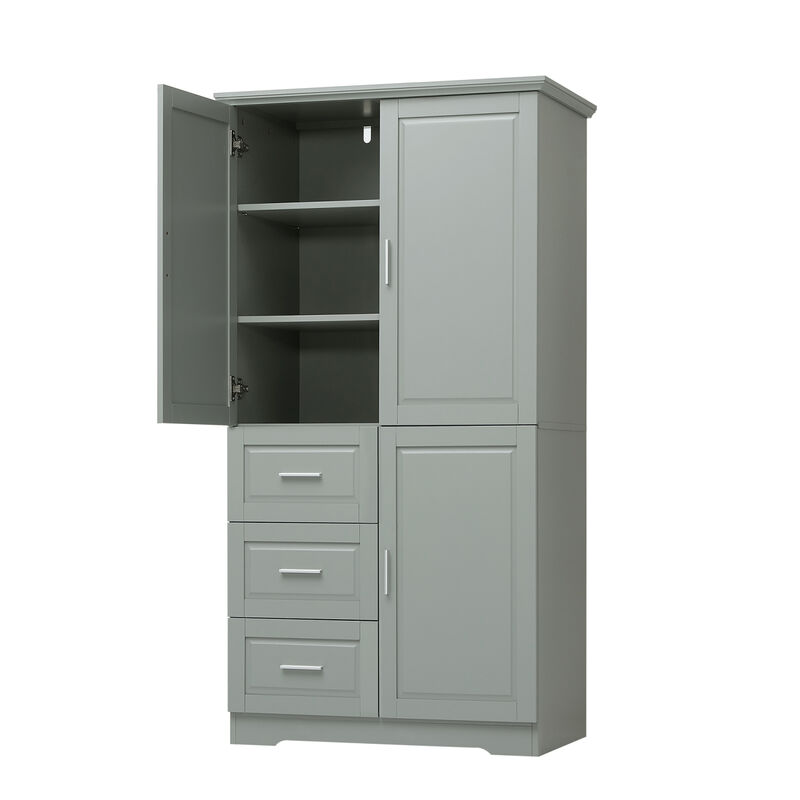 Streamdale Tall Wide Storage Cabinet w/ Doors & Drawers image number 9