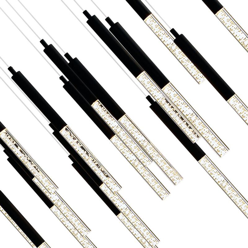 Dragonswatch Integrated LED Black Chandelier