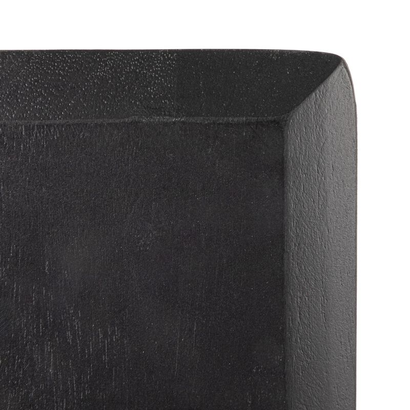 Mango Wood Cheese and Cutting Board with Round Opening on Handle, Black image number 4