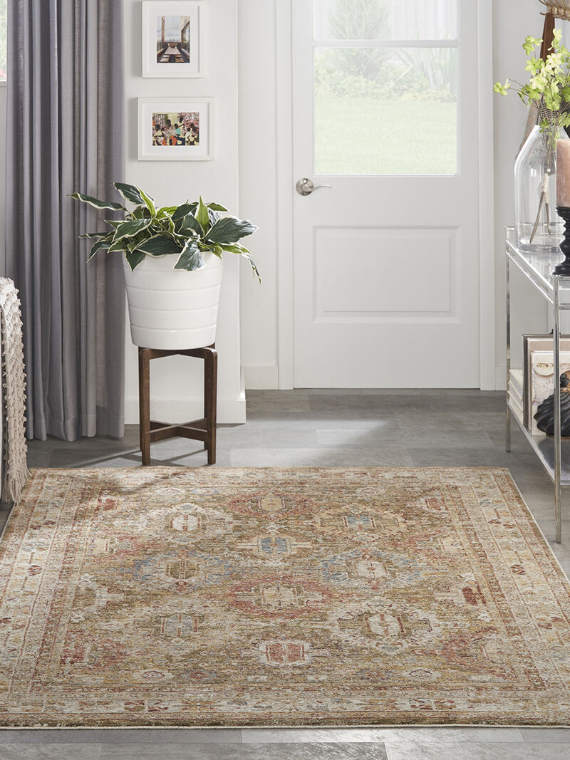 Sahar SHR01 Green 5'3" x 7'8" Rug