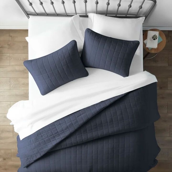 Hivvago 3 Piece Microfiber Farmhouse Coverlet Bedspread Set