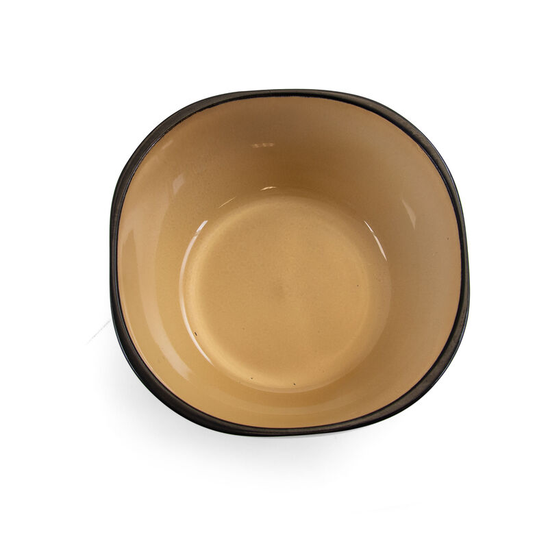 Soho Lounge 16 pc Dinnerware, Taupe Square Shape (Service for 4)