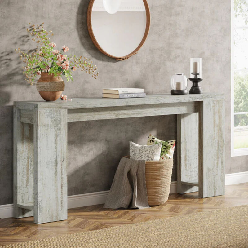 Farmhouse 70.9-Inch Extra-Long Narrow Console Table for Entryway and Hallway