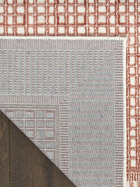 Nordic NRC03 Brick/Ivory 4' x 6' Rug