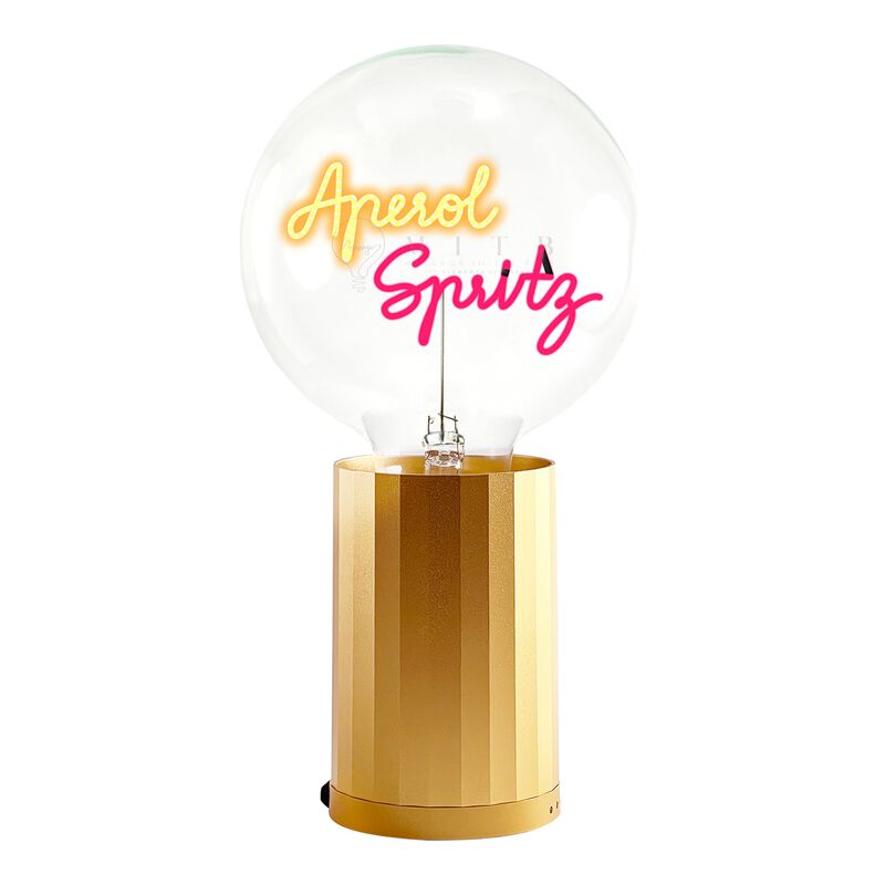 Bulb APEROL SPRITZ Amber/ Red with Base Table Lamp PORTABLE Rose Gold image number 0