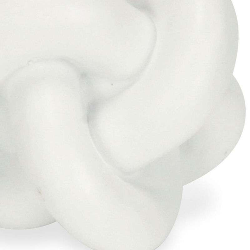 HomeRoots 5" White Resin Knot Tabletop Sculpture image number 4