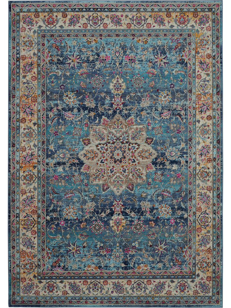 Vintage Kashan VKA01 Blue 4' x 6' Rug