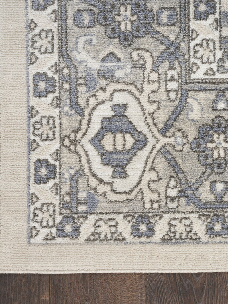 Quarry QUA05 Ivory/Blue 8' x Round Rug image number 2