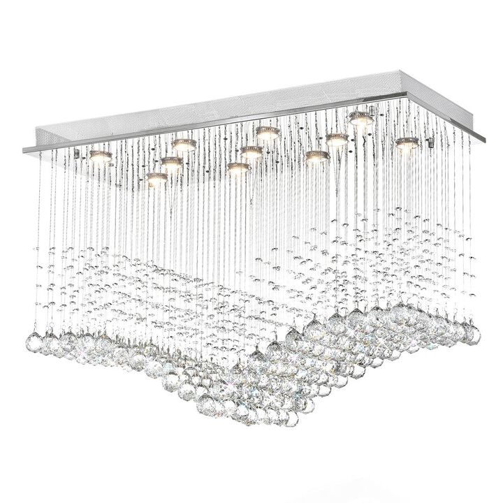 Twinkle 11 Light Flush Mount With Chrome Finish