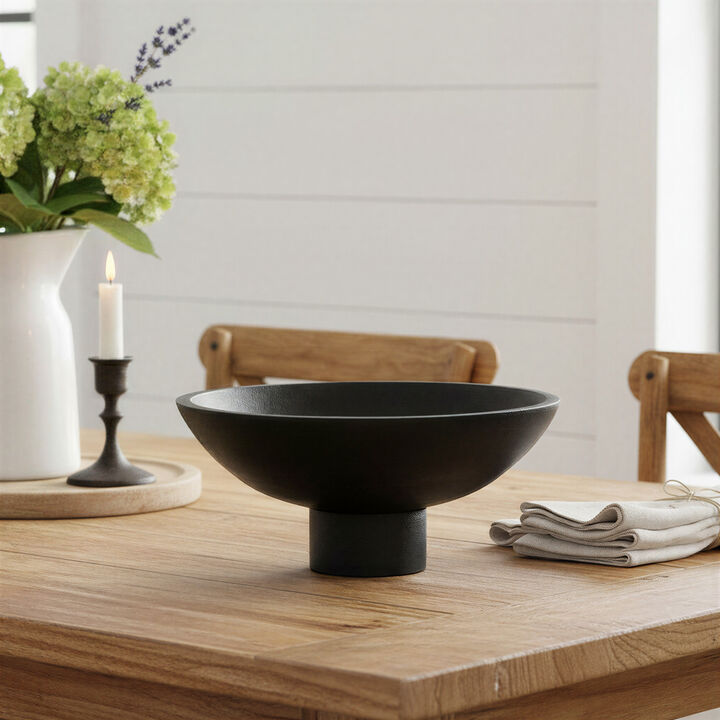Mango Wood Footed Bowl, Natural
