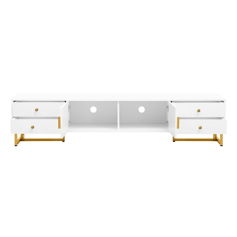Lixdop Entertainment Center TV Media Console Table image number 2