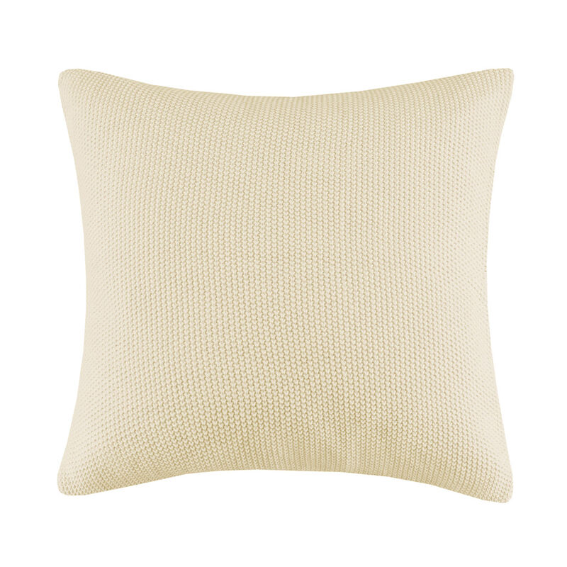Gracie Mills Lessie Solid Acrylic Knit Euro Pillow Cover