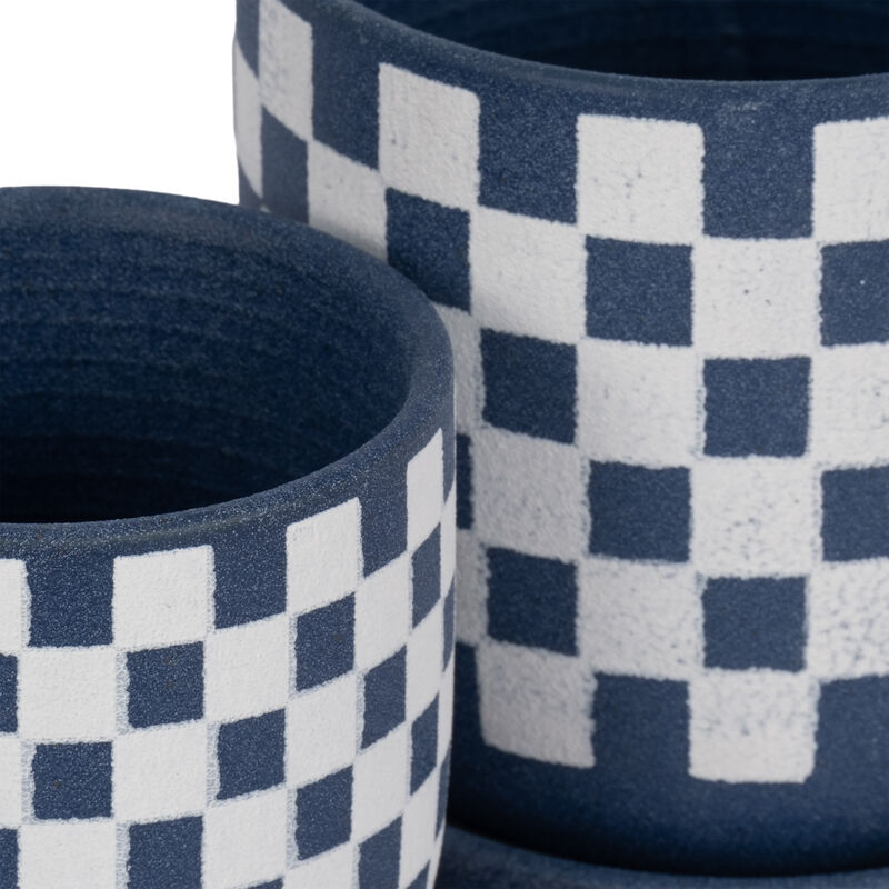 S/2 5/6" Checkerboard Saucer image number 4
