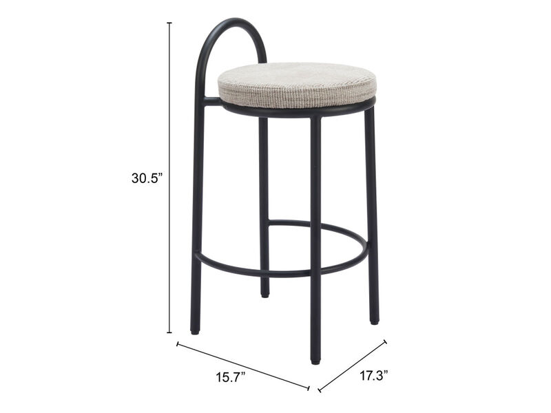 Sisal Counter Stool (Set of 2) Beige Tweed image number 5