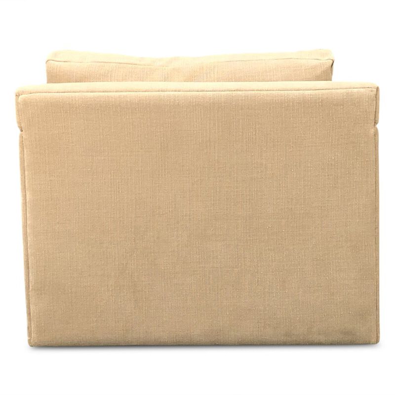 World Interiors Genova Accent Chair in Oat Chenille Fabric image number 4