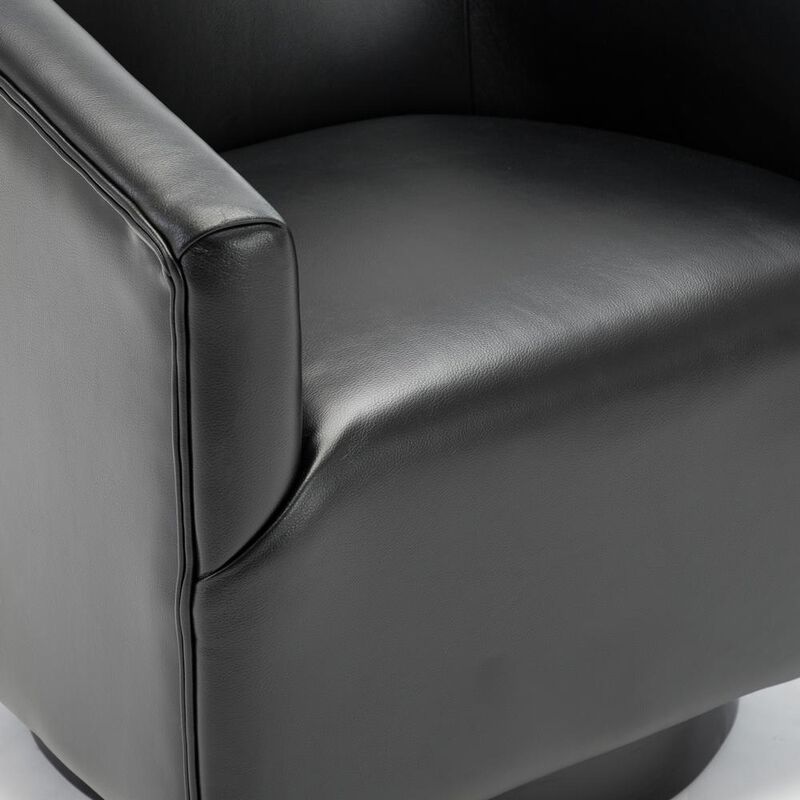 Comfort Pointe Gaven Black Wood Base Swivel Chair