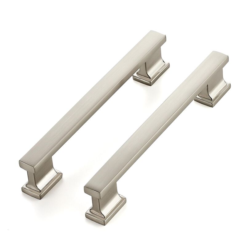 Ravinte Hardware 5 Pack Brushed Nickel Cabinet Pulls - 6 Inch Silver Kitchen Handles for Cabinets & Cupboards, 5 Inch (128mm) Ho