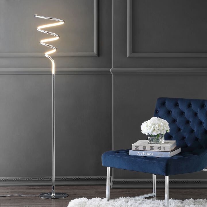 Scribble Modern Dimmable Metal Integrated LED Floor Lamp