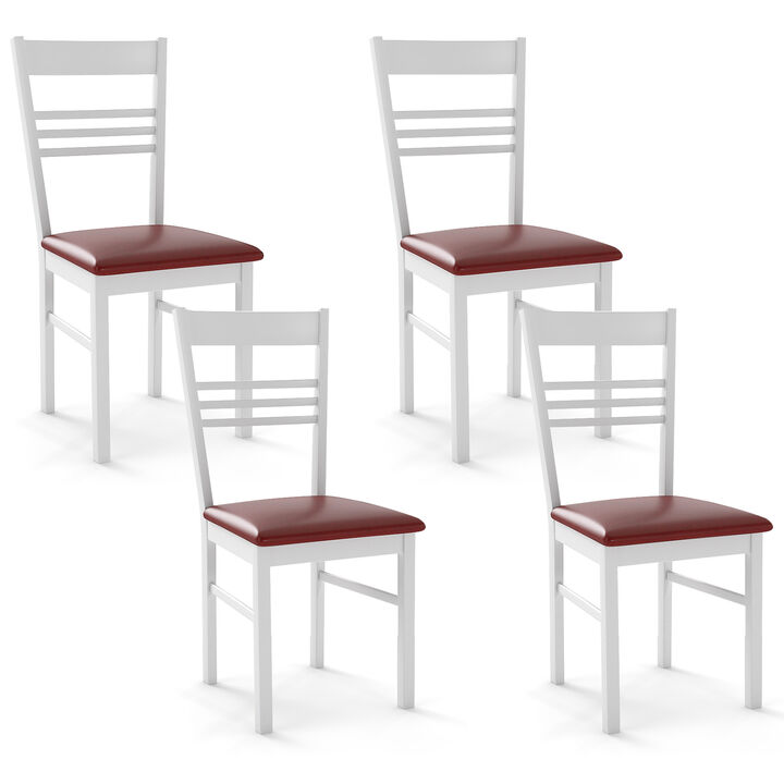 Modern Dining Chairs Set of 4 with Rubber Wood Frame for Home