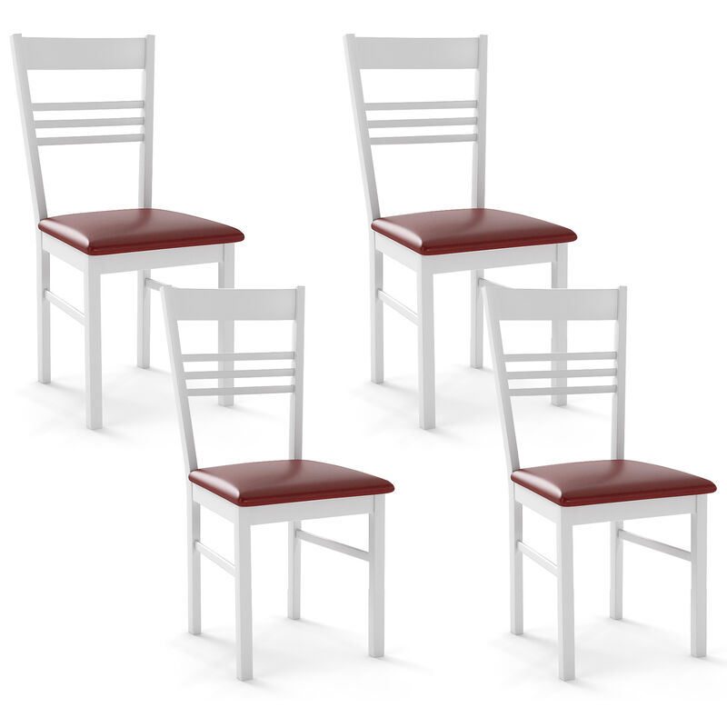 Modern Dining Chairs Set of 4 with Rubber Wood Frame for Home image number 0