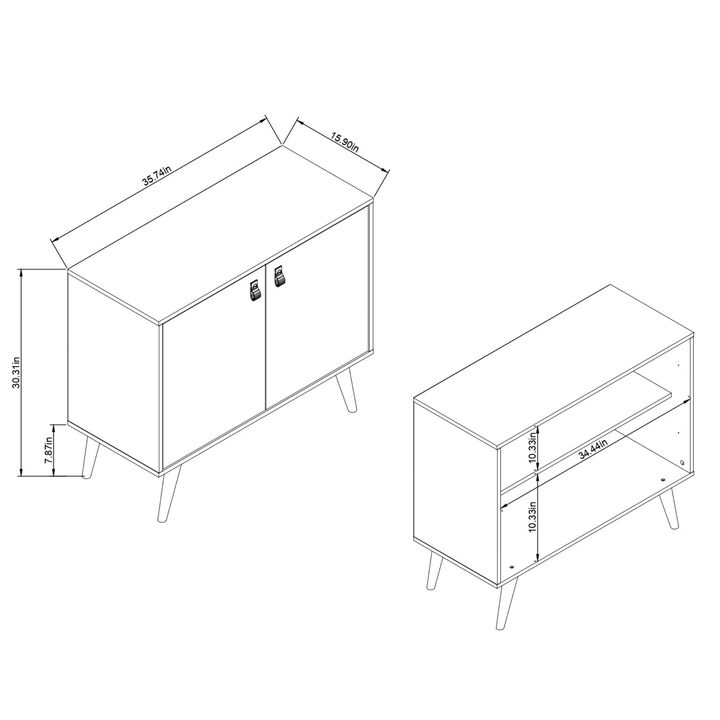 Amber White Accent Cabinet