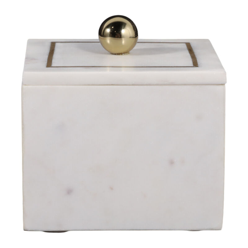 Marble 5x5 Box - Knob, White image number 0