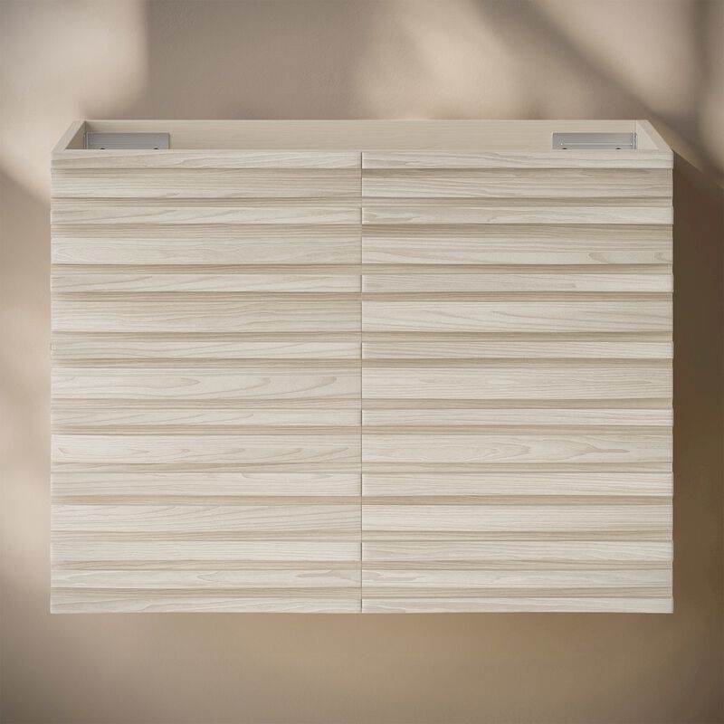 Cascade 30" Wall-Mounted Bathroom Vanity Cabinet without Top in White Oak image number 5