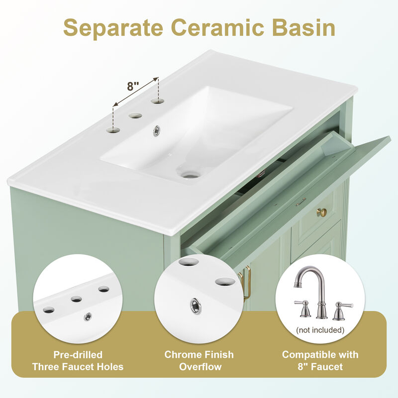 Mempra 36" Bathroom Vanity with Sink image number 4