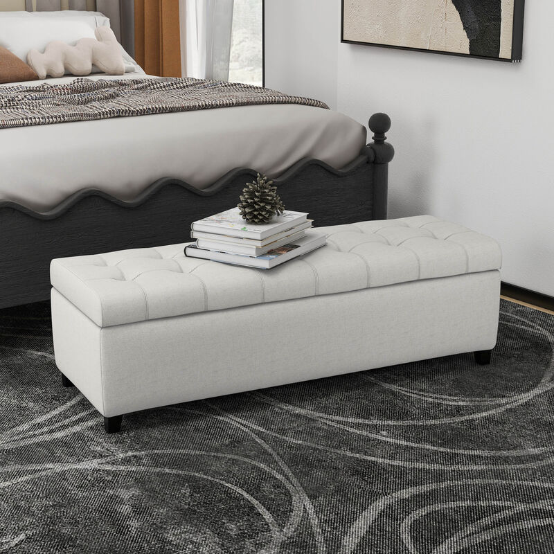 Merax  Storage Ottoman Bench. image number 2