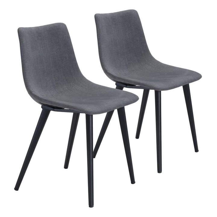 Belen Kox DanielSteel Dining Chairs (Set of 2) - Gray/Black, Belen Kox