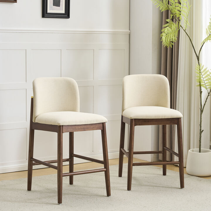 Christopher Knight Home Iven Modern Rubberwood Upholstered Counter Stools (Set of 2)