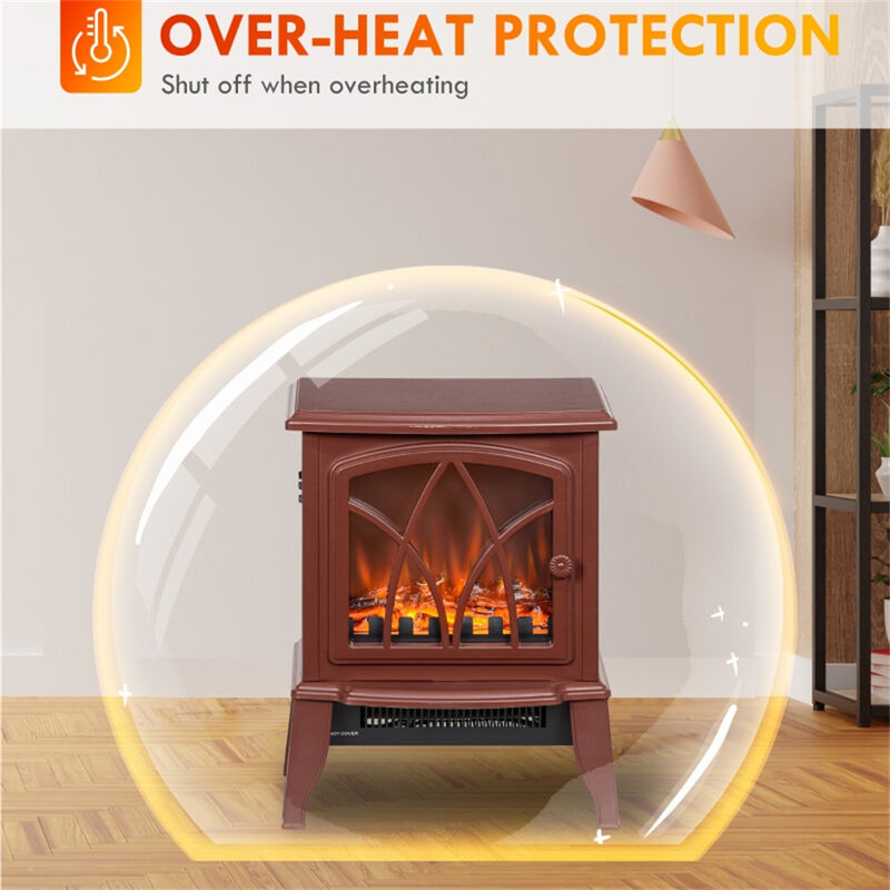 Contemporary Electric Fireplace Heater &ndash; Realistic Flame with Adjustable Heat image number 5