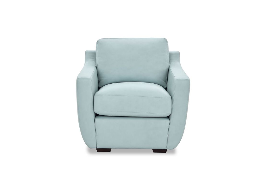 Ajax Aqua Leather Chair