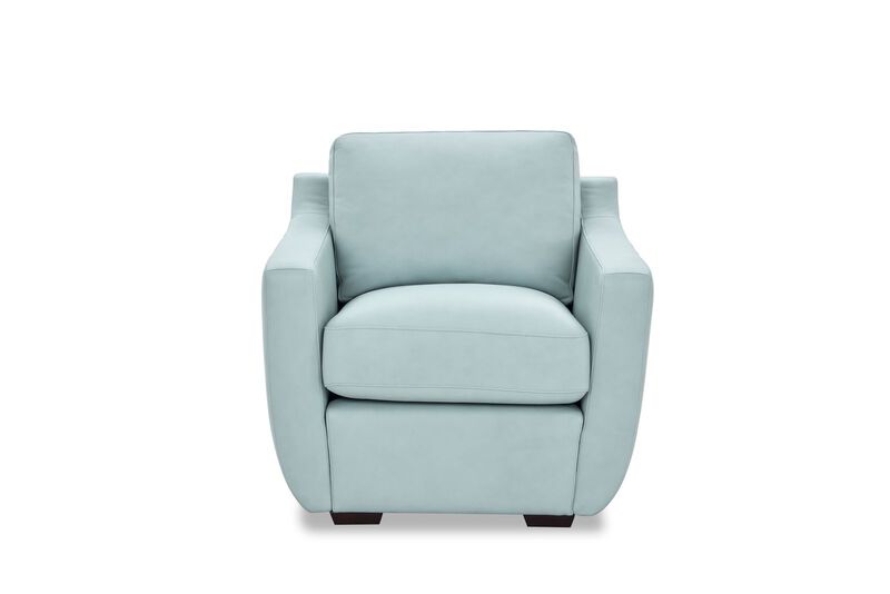 Ajax Aqua Leather Chair image number 0