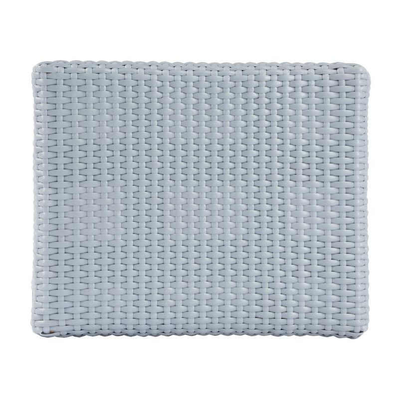 Butler Specialty Robias Rectangular Rattan 24.5 Counter Stool, Baby Blue