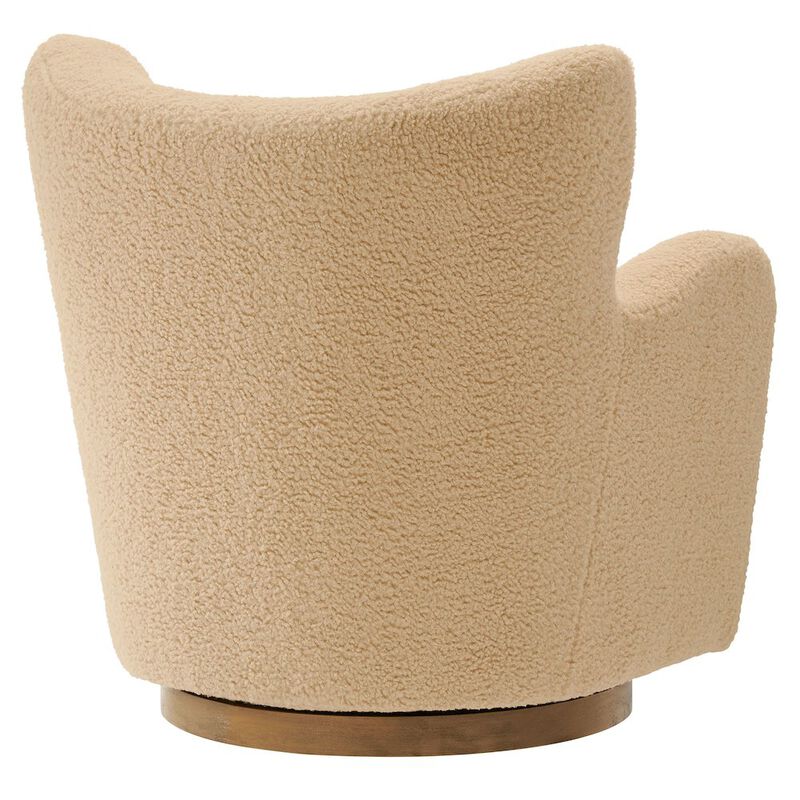 Montrose Wingback Sherpa Swivel Accent Chair image number 4