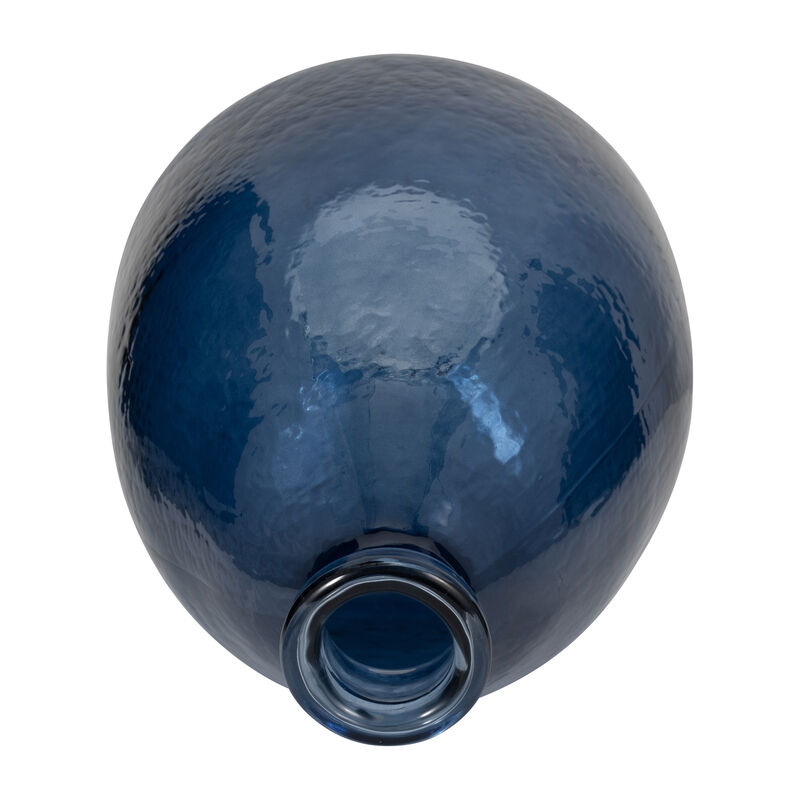 Glass, 19" Balloon Vase, Blue image number 4
