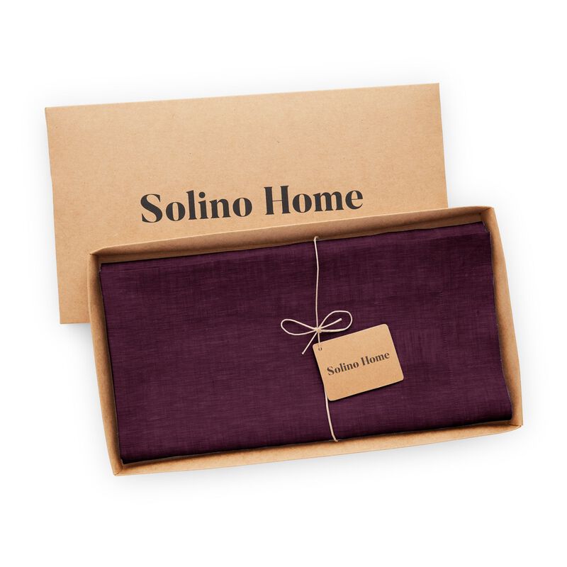 Solino Home 100% Pure Linen Table Throw - Athena.