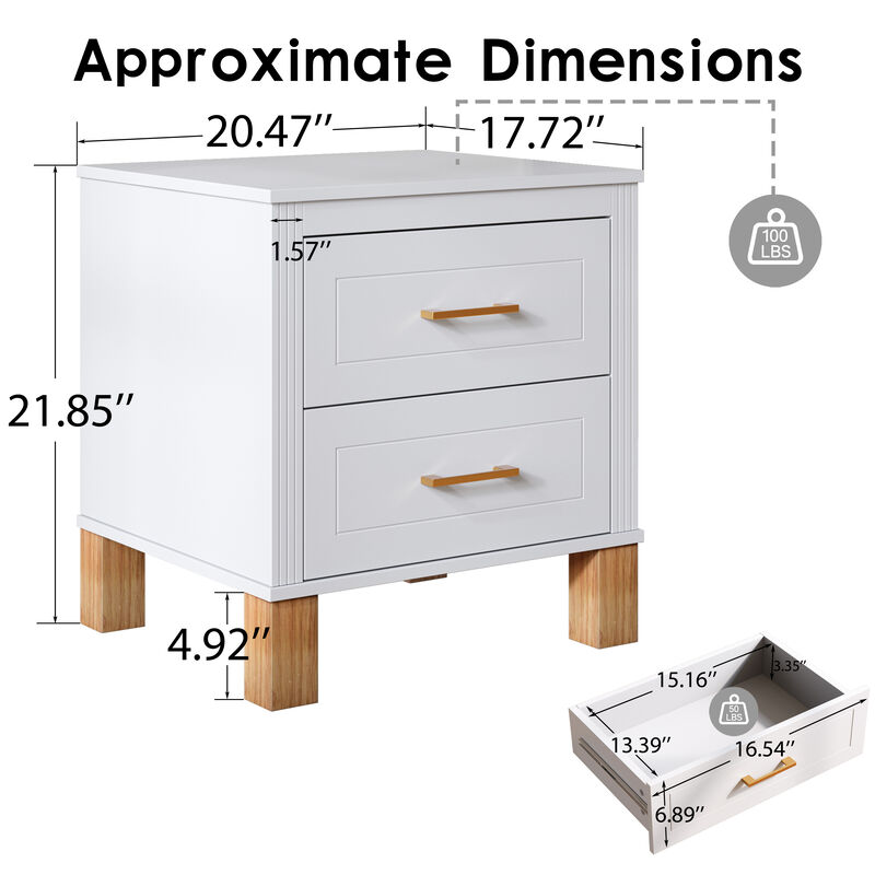 Cidwox 2 Drawer Nightstand image number 4