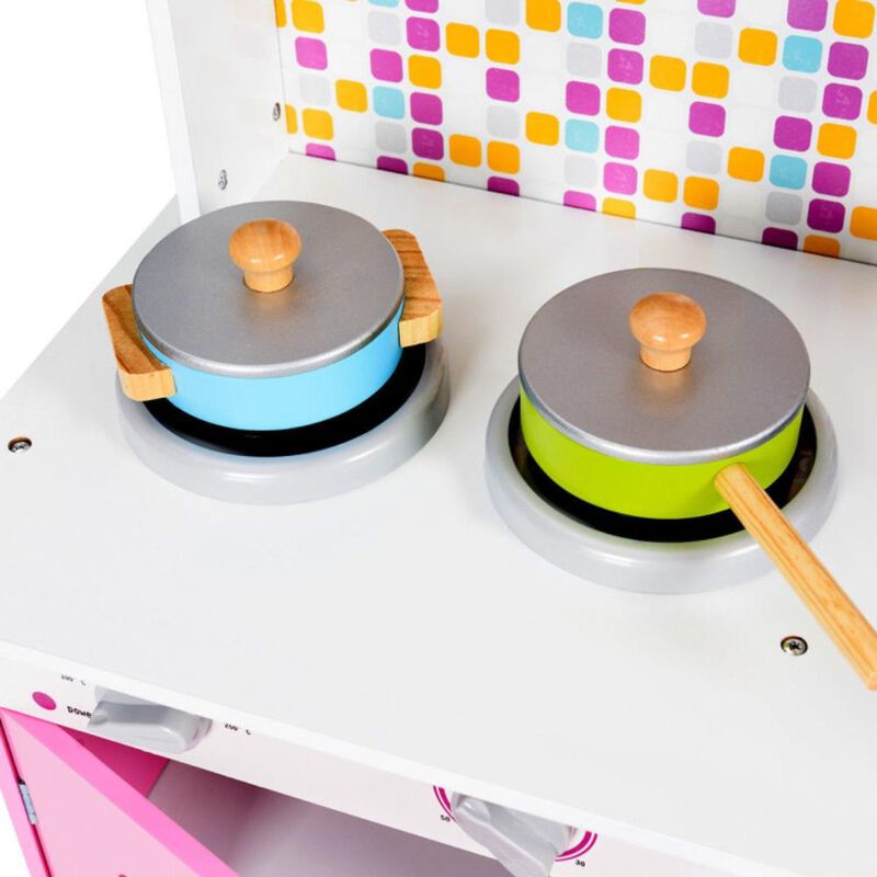 Hivvago Kid's Wooden Pretend Cooking Play Kitchen Set
