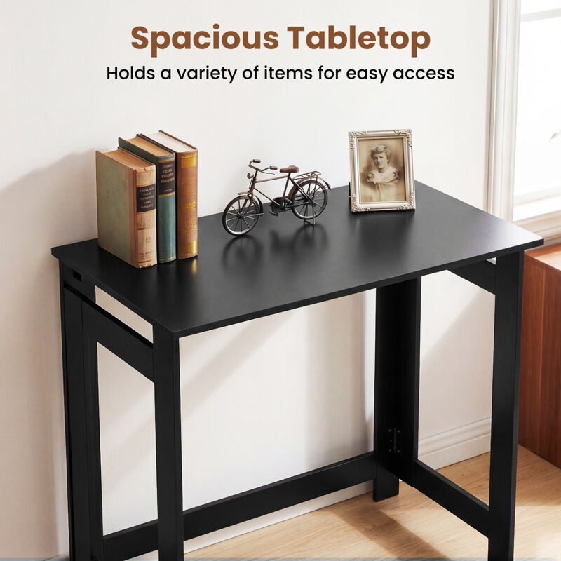 Narrow Folding Console Table with Collapsible Legs for Small Spaces image number 5