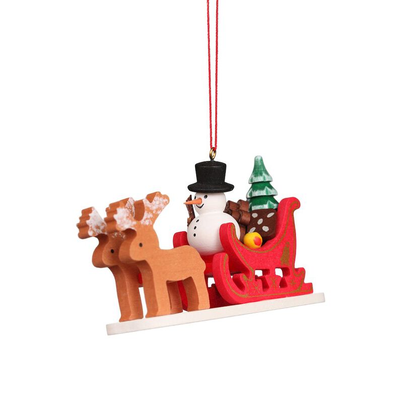 Ornament - Snowman Sled