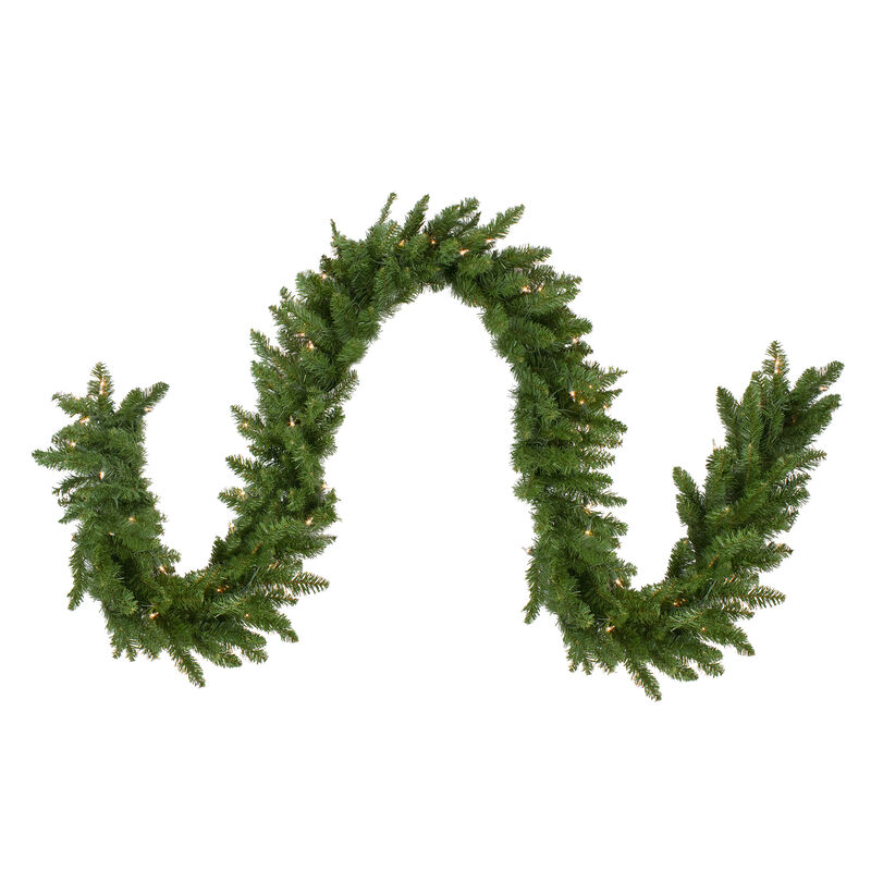 9' x 12" Pre-Lit Eastern Pine Artificial Christmas Garland - Clear Lights