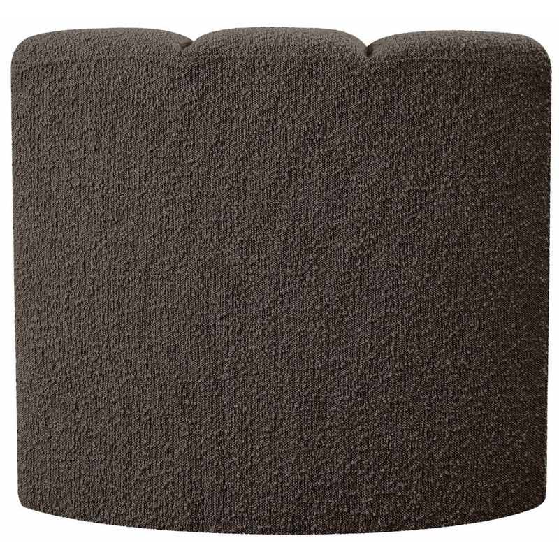 Meridian Furniture Arc Brown Boucle Fabric Curved Corner