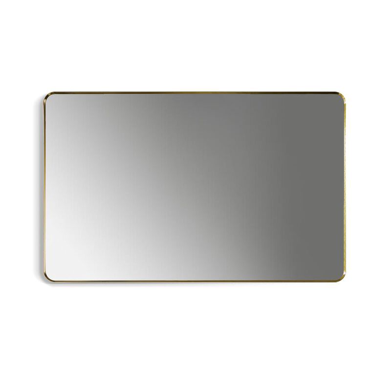 Altair Nettuno 48 Rectangle Bathroom/Vanity Brushed Gold Aluminum Framed Wall Mirror