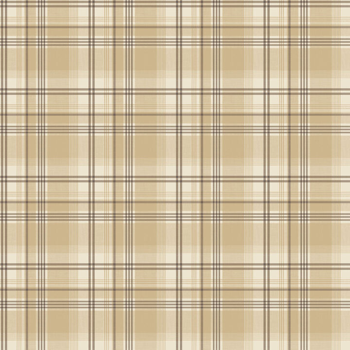 Kitchen Recipes Check Plaid Bronze Brown Wallpaper G12270