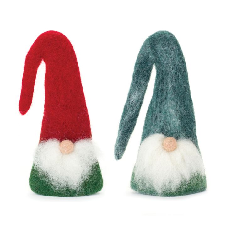 Set of 6 Gnome Ornaments/Bottle Toppers for Festive Decor and Gift Wrapping