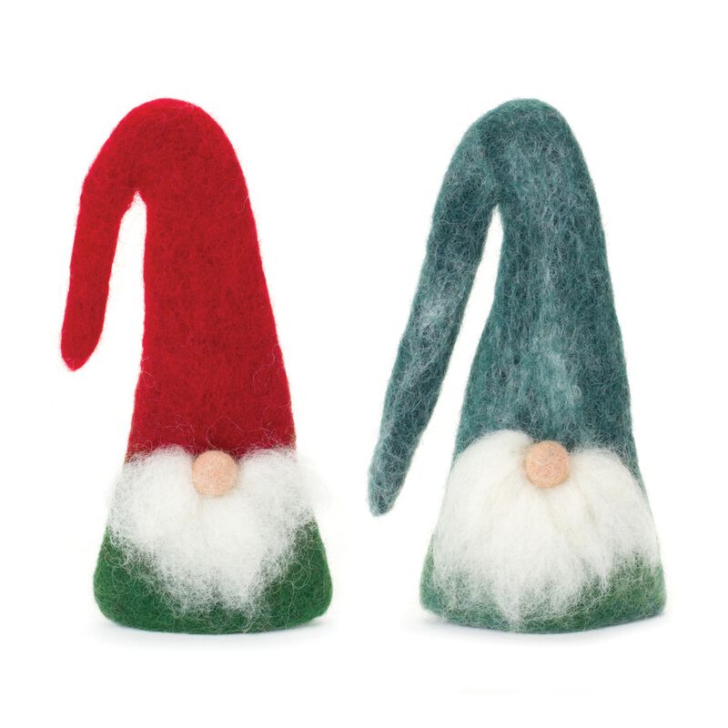 Set of 6 Gnome Ornaments/Bottle Toppers for Festive Decor and Gift Wrapping