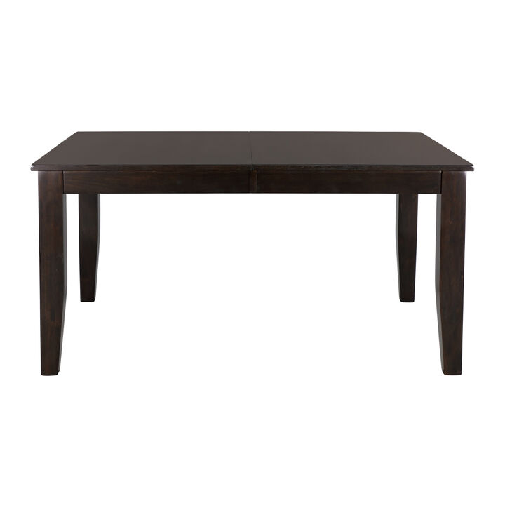 Casual Dining Warm Merlot Finish 1pc Dining Table with Self-Storing Extension Leaf Strong Durable Furniture
